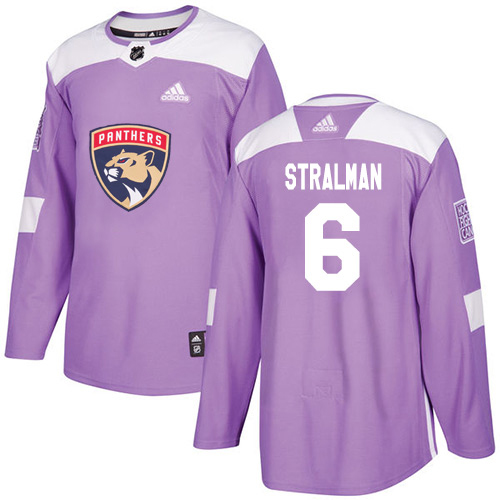 Cheap Adidas Florida Panthers 6 Anton Stralman Purple Authentic Fights Cancer Stitched Youth NHL Jersey